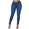 Jeans XPQBB sexig hög midja elastiska kvinnors jeans som formar mager höft fit blyertsbyxor kvinnor blå streetwear denim mamma byxor het försäljning