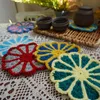 Mats Pads 10pcslot Handmade Original 13cm Handmade Crochet Doilies Pad Cup Mat Photo Props Placemat Decorative Mat Z0502