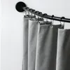 Poles Extendable Curved Shower Curtain Rod Black U Shaped Stainless Steel Shower Curtain Poles PunchFree Bathroom Curtain Rail 6 Size