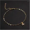 Anklets Starfish Pendant Anklet Gold and Silver Plated With Metal Chain for Women Gift