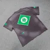 Męskie tshirty żaba moda moda św. Michael vintage retro crackle druk nadmierny luz luźne koszulki dla mężczyzn 230503