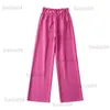 Kvinnor Pants Capris joggar Sweatpants Tracksuit Pants Hippie Fairy Grunge Clothes Korean Dress Drawstring Hot Pink Pants T230503