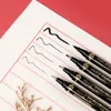 Markers 3 pcslot Double head Hand Lettering Pens Chinese Calligraphy Brush Set Art Black Ink 4 Size for Beginners Writing 230503