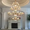 Chandeliers Large Crystal Chandelier Gold Light Living Room Restaurant Modern Compound Building