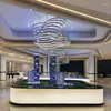 Projet de mobilier de camp personnalisé Star El Lobby KTV département des ventes Villa lustre en cristal grande lampe personnalisée