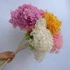 Flores decorativas 1 Bunch Flor seca Natureza preservada Hidrangea com caule