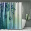 Gordijnen 11.112 HOT SALE Print uw patroon op maat bamboe douchegordijn polyester badgordijn waterdicht met haak voor badkamer