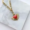 Anhänger Halsketten 5 teile/los Handgemachte Emaille CZ Herz Engel Mond Charms Kette Chocker