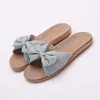 Zapatillas Suihyung, zapatillas para mujer, zapatillas de lino transpirables, dulce arco, chanclas planas informales para niñas, zapatos antideslizantes para el hogar, sandalias para mujer 230503