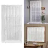 Curtain Christmas Curtains Brazilian Beige Lace Tassel Tricot Long Shower Liner Dark