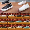 Louies Vuttion Sneakers Designer Ollie Richelieu Couro Casual Sapatos Impresso uma perna Lazy Man Sapatos de tela para homens Moda Capacle F Luis Viton Sapatos LVSE Y0W9