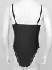 Dames zwemkleding heren kanten snijden bodycon sissy bodysuit verstelbare spaghetti riem mouwloos ongevoerde draadloze bh -turnard lingerie ondergoed 230503