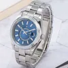 Relógio aaa montre de luxo masculino relógios mecânicos automáticos 42mm aço inoxidável completo relógios de pulso de natação safira calendário luminoso do céu