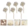 Flores decorativas 6 PCs Rattan Sola Flor Scent Difusor Floral Busts