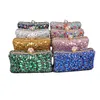 Sacs de soirée Bonbons Mix Couleur Jour Embrayage Strass Fête Diamants Épaule Chaîne Sacs À Main Bourse 230427