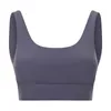Yoga Outfit Women Comprehensive Training Fitness Bra Tight Tank Vest Gym Soft Crop Top U-shaped Print Hollow Beauty Back With Chest Pad