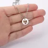 Chains Stainless Steel Angel Charm Necklace Never Tarnish High Polished Laser Cutting Hollow Pendant Women Necklaces