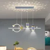 Lampadari Lampadario a Led Minimalista Luce Lusso Lungo Filo Cielo stellato Ospite Soffitto in acrilico Lampada a sospensione Anello Caffè Soggiorno Sala da pranzo