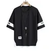 Mens TShirts Summer Short Sleeves Harajuku Korea Fashion White Black T Shirt Streetwear Hip Hop Oversize Tshirt Top Tees Clothes 230503