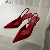 Sandale s Sexy Red High Heels 2023 Sommer Riemchen Bequeme Spitzschuh Damenmode Stiletto Schuhe 230503