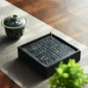 Teaware-bandeja de piedra para té, tablero de tetera, almacenamiento de agua Natural de alta calidad, accesorios de mesa antiguos chinos, decoración del hogar