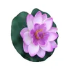 Decorative Flowers Set Of 7 Artificial Water Floating Lotus 10Cm Garden Home Pool Plants Decoration