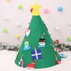 Juldekorationer Creative Felt Tree for Kids 3.2ft DIY med småbarn 18st ornament Barn Xmas gåvor hängande hom1