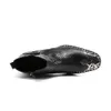 Nowy styl brytyjskiego czarnego zamka błyskawicznego krótkie buty społeczne buty motocyklowe duże rozmiary oryginalne męskie skórzane buty