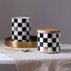 Organisation Nordic Ceramics förvaringsburkar för kryddor Säl Slime förvaringsburk flaska med trä lock hem arrangör kaffesocker te container