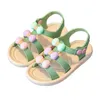 女の女の子の靴のための夏の新しい子供幼児ビーチサンダル緑のサイズ