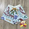 Erkekler Sıradan Gömlekler Jacquard Kaju Şort Erkek Kadın En Kalite Sarı Drstring Şort J230503