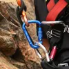 Cords Slings and Webbing XINDA Outdoor Rock Climbing Carabiner 25KN Safety Connector Lock Aluminum alloy Spring-loaded Gate Buckle Survive Equipment 230503