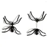 Stud Earrings Unique Punk 3D Creepy Black Spider 2023 Fashion Women Men Wear Before And After Halloween Party