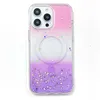 Bling Magnet Wireless Charging Cases For Iphone 14 Plus 13 Pro Max 12 11 Samsung S23 Ultra S22 Hard Arcylic PC TPU Gradient Confetti Sequins Shockproof Magnetic Cover