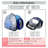 Kinderwagen transparente Katzen -Rucksack Fashion Pet Cat Bag Carrier für Katzen Raumkapsel faltbare atmungsaktive Haustier Tasche Outdoor Carry TR