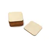 Crafts 50pcs 60100mm Unfinished Natural Wood Pieces Blank Squares Cutout DIY Wood Crafts Supplies for DIY Art Craft and Home Decor