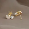 Brincos de garanhão starfish shell para mulheres pequenas imitação de banquete de pérolas jóias de casamento