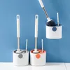 Borstar silikon toalettborste väggmonterade golvstandande toalett rengöringsverktyg med bashem rengöring borst set badrumstillbehör