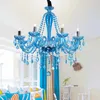 Pendant Lamps European Style Living Room Crystal Chandelier Blue Mediterranean Bedroom Creative Coffee Shop Cofe Restaurant Bar