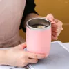 Garrafas de água 500 ml de xícara de xícara ergonômica Handgrip leite caneca anti-escaldição café portátil para escritório