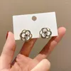 Boucles d'oreilles Vintage fleur pour femmes gouttes d'huile coréen rétro mignon métal boucle d'oreille fête de mariage bijoux de mode en gros cadeau