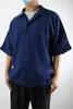 Męskie koszule Sanzhai plisowane krótkie rękawe koszulę męską T-shirt Spring/Summer cienki luzowy płaszcz Solidny kolor dla mężczyzn