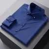メンズカジュアルシャツメンドレスシャツ長袖ダイヤモンドボタンストレッチポケットなしで絹のようなビジネスフォーマルソーシャルワンフリーソフトカジュアルシャツ230503