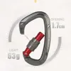 5 PCSCARABINERS 25KN Professional Climbing Carabiner D Shape Aviation Aluminium Safety Lock Outdoor Climbing Ascend Mountaineering Equipment Tool P230420