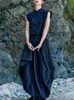 jupe XITAO jupe noire cordon irrégulier petit frais taille élastique déesse ventilateur plissé 2022 été ample jupe élégante WLD8198