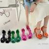 Chaussures habillées femmes pompes minces talons hauts femmes sandales 2022 Sexy luxe papillon-noeud strass orange chaussures pour dames Sexy fête diapositives L230216