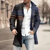 Hommes Trench Coats Mode Hommes Casual Long Top Hommes Épais Laine Chaud Manteau Revers Printemps Automne Pardessus Plus La Taille 5xl