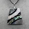 Pendant Necklaces Natural Mother Of Pearl Shell Necklace For Women Men DIY Trapezoid Charms Leather Rope Chain Choker Jewelry