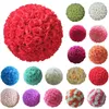 Decorative Flowers Wedding Artificial Rose Silk Flower Ball Hanging Decoration Centerpiece Kissing Balls Arrangement 8 Inch