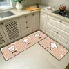 Carpets Cartoon Cute Chef Hat Printed Carpet Mat Kitchen Anti-slip Rugs Front Door Bathroom Tapis Floor Gift